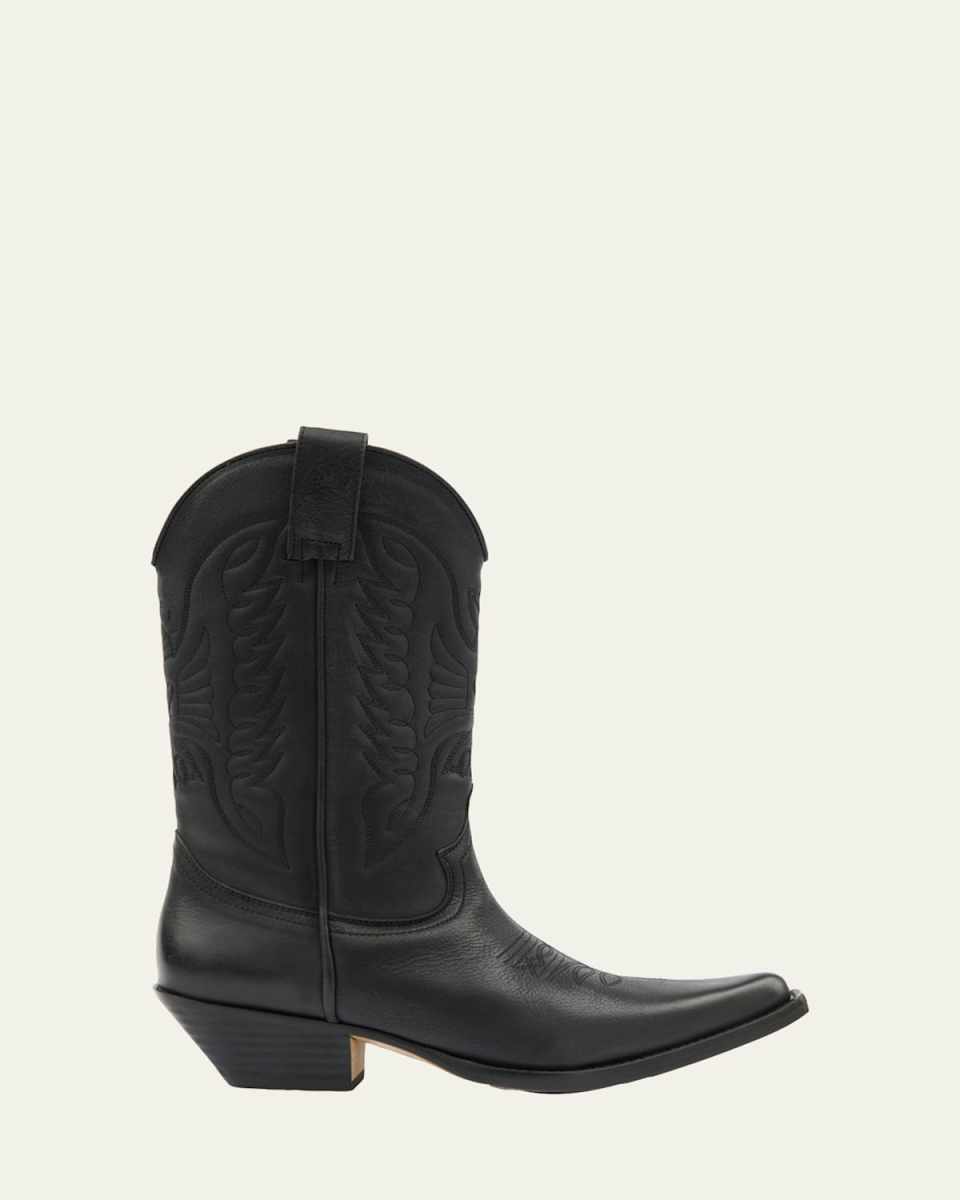 Calfskin Leather Western Boots